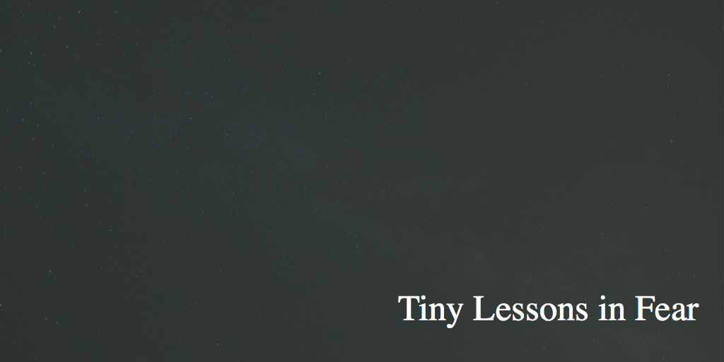 Tiny Lessons in Fear